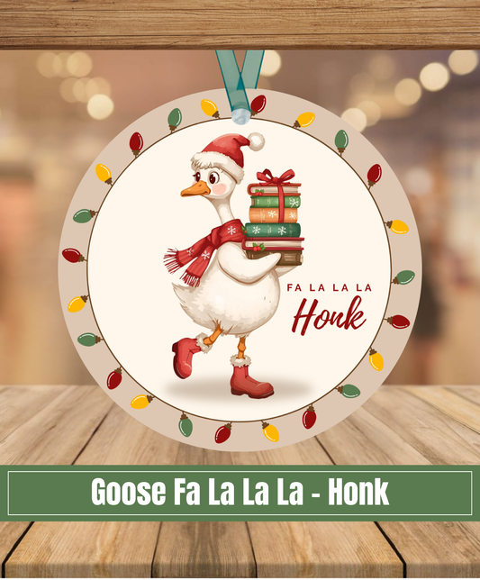 H2. Fa La La La Honk Goose Ornament