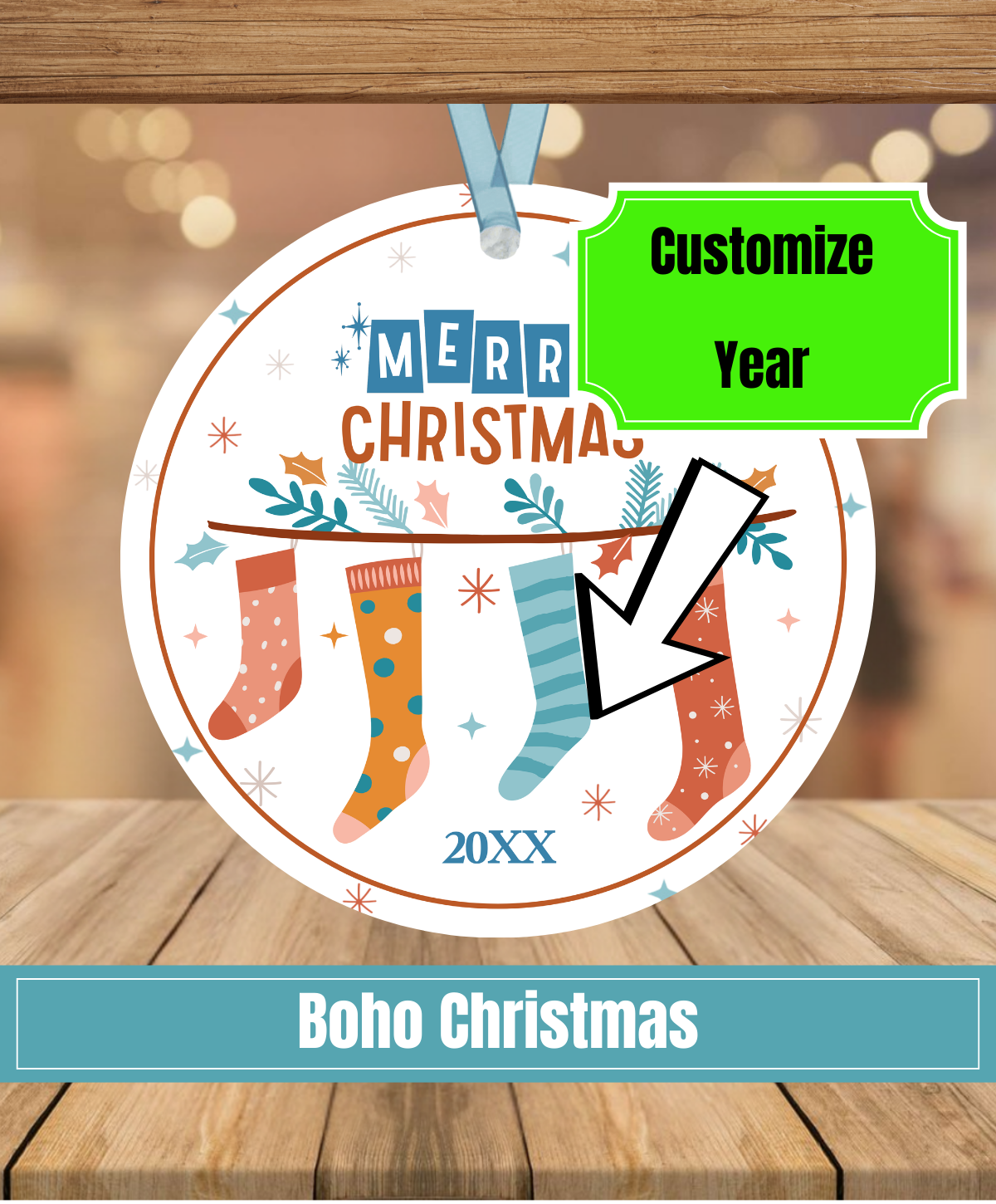 J2. Boho Stockings Ornament