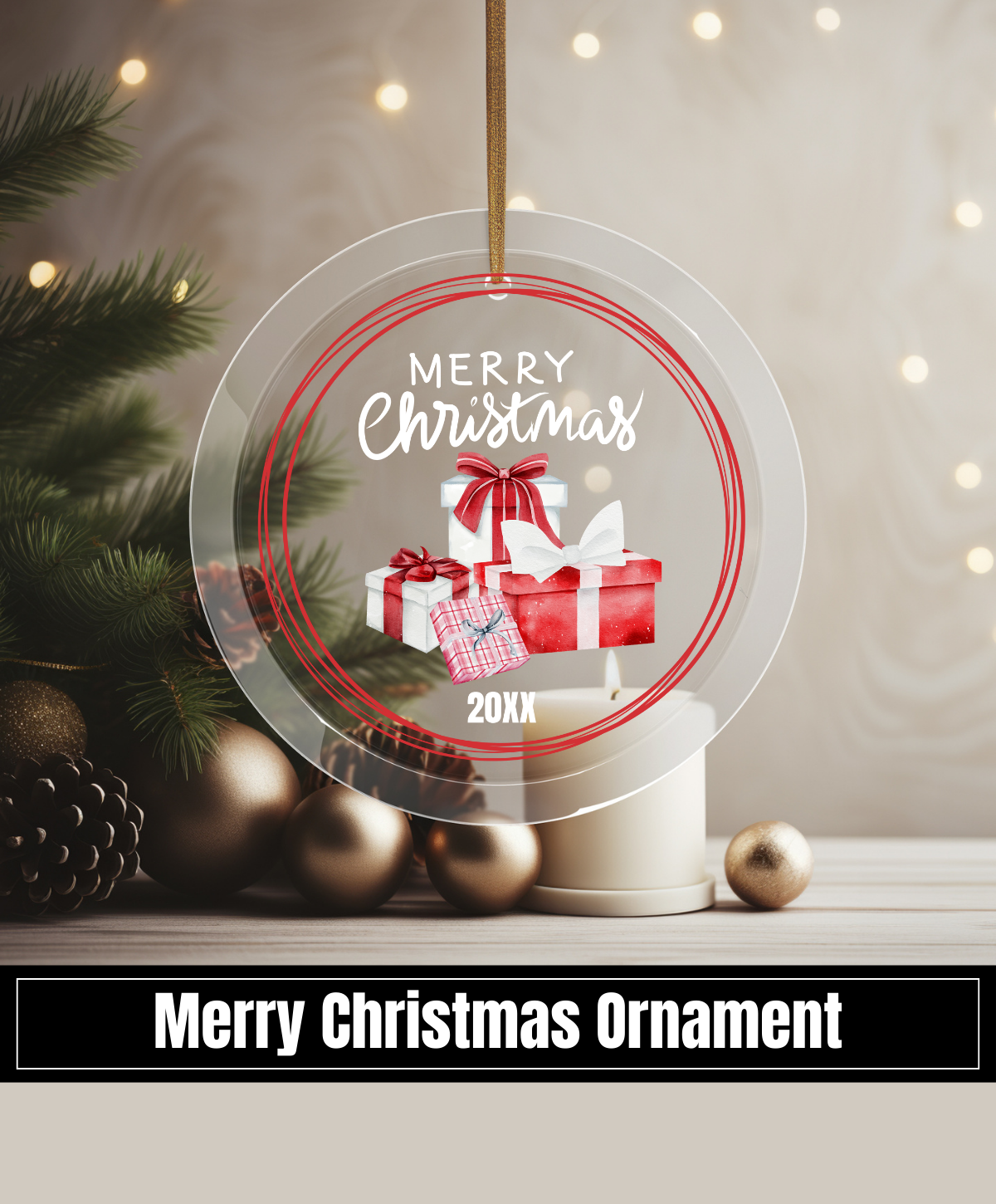 Merry Christmas Ornament - Year