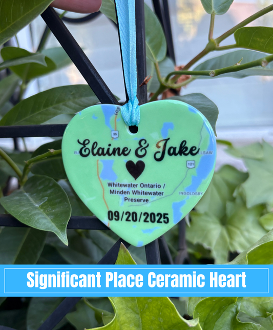 A1 Important Place - Heart Ceramic Ornament