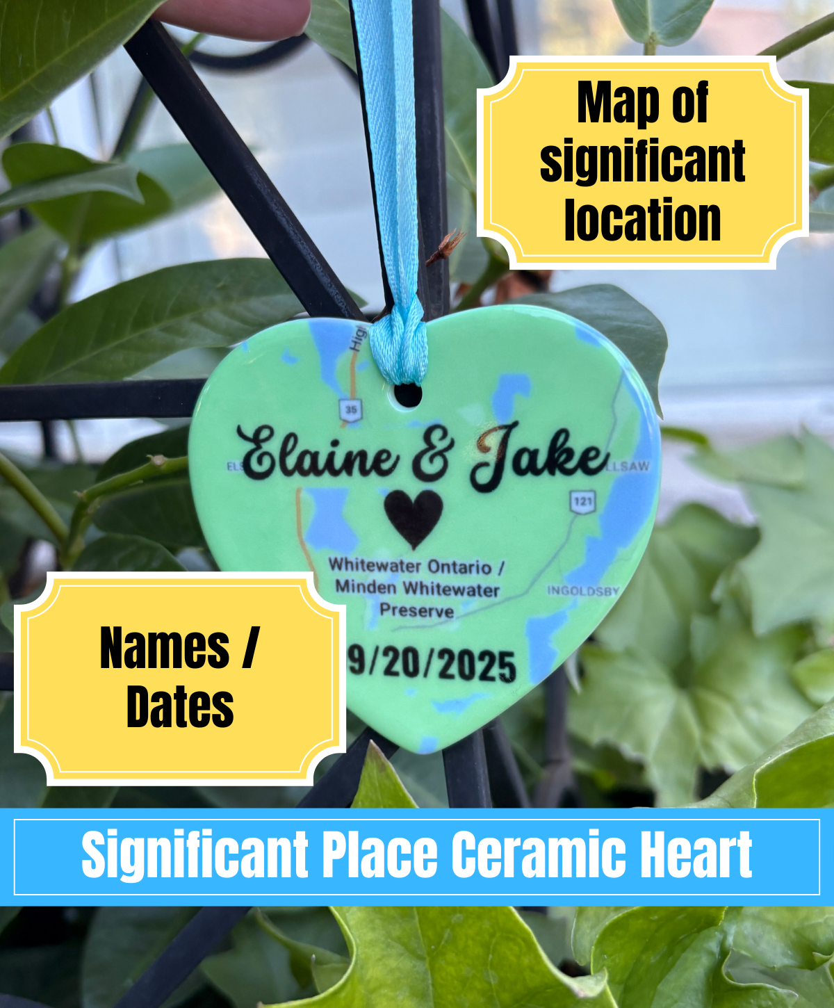 A1 Important Place - Heart Ceramic Ornament
