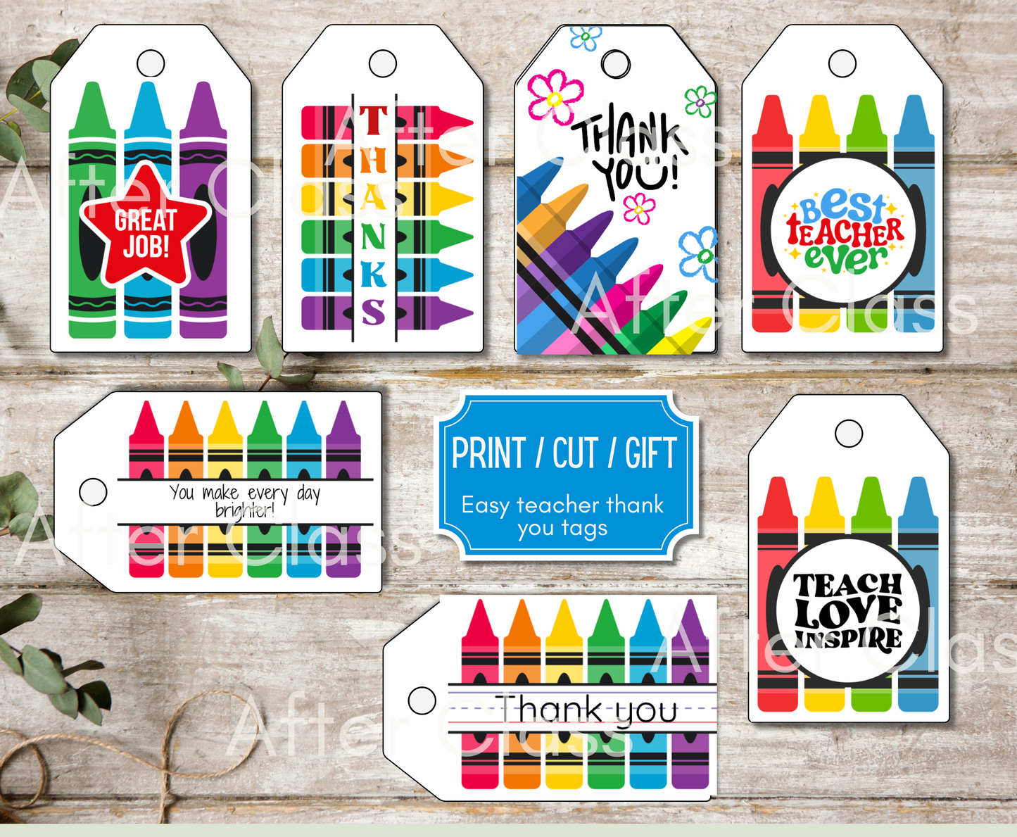 A3 Teacher Printable Gift Tags