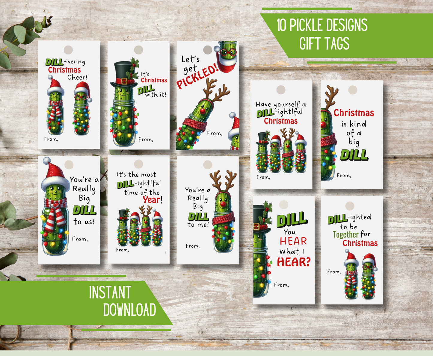 A2 Dill Pickle Printable Gift Tags