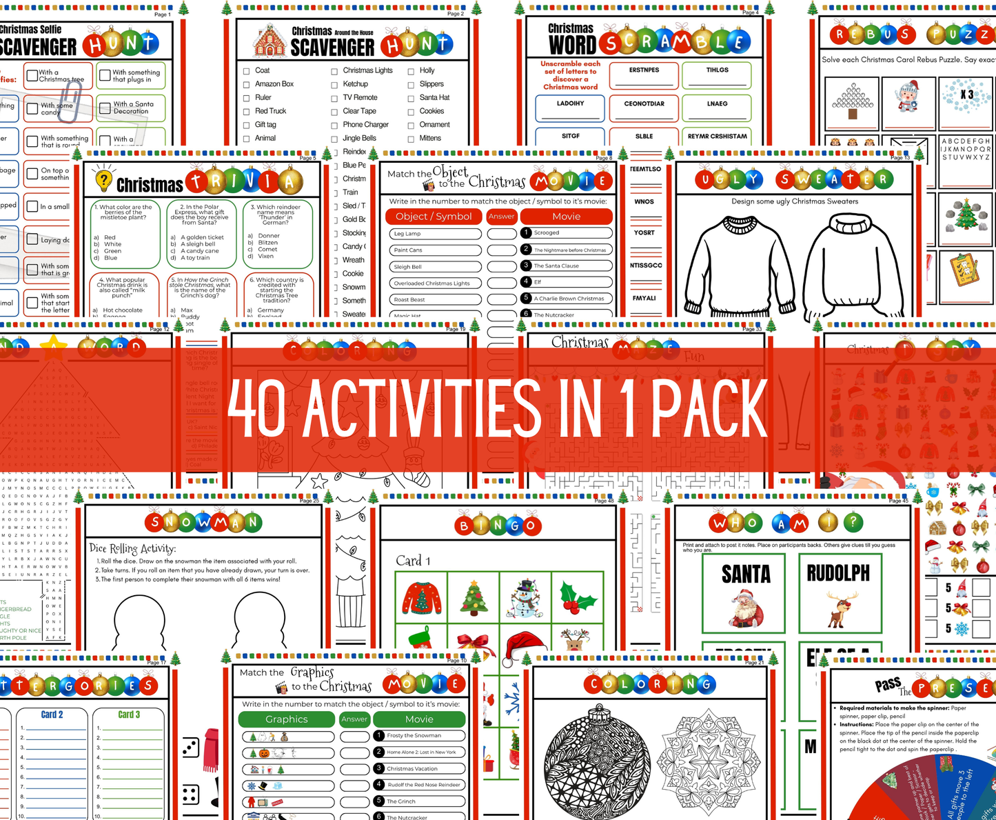 D1 Holiday BINGO - 30 Cards Printable