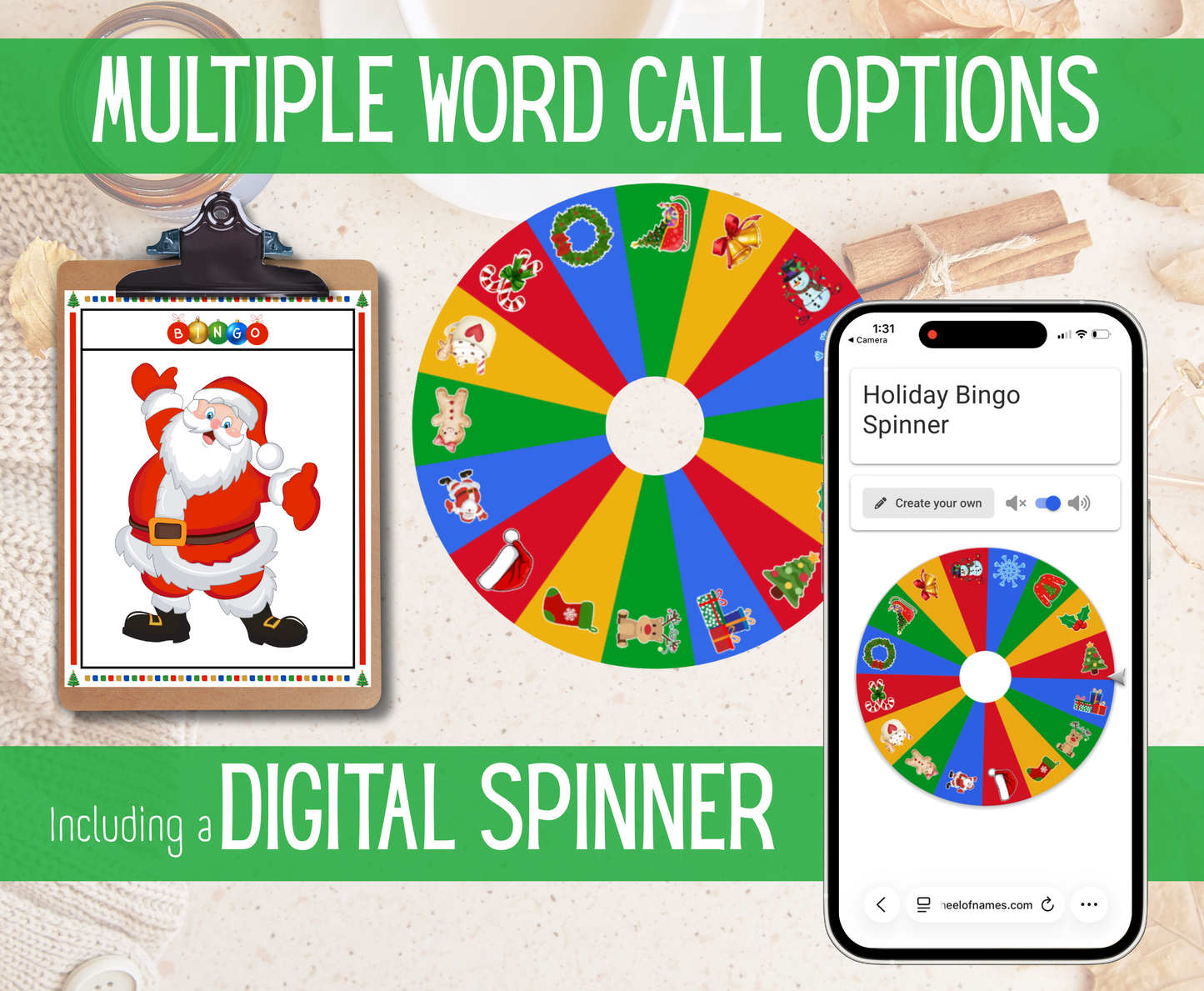 D1 Holiday BINGO - 30 Cards Printable