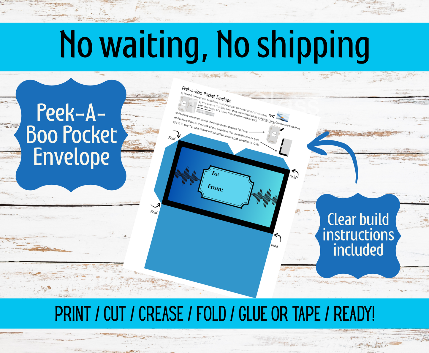 B2 Concert Gift Certificate and Envelope Printable