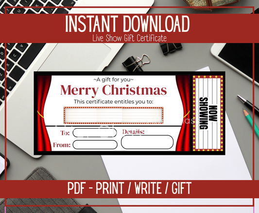 B3 Live Theatre Gift Certificate