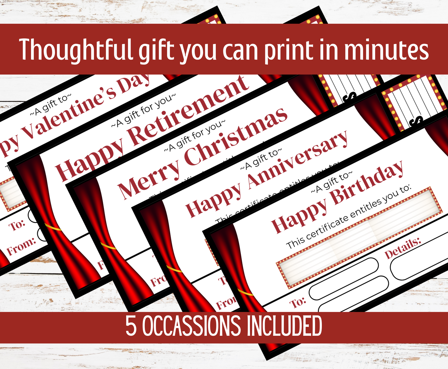 B3 Live Theatre Gift Certificate