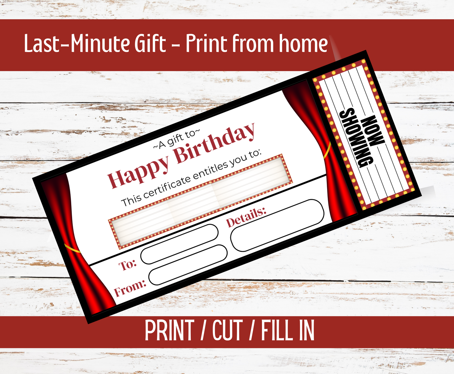 B3 Live Theatre Gift Certificate