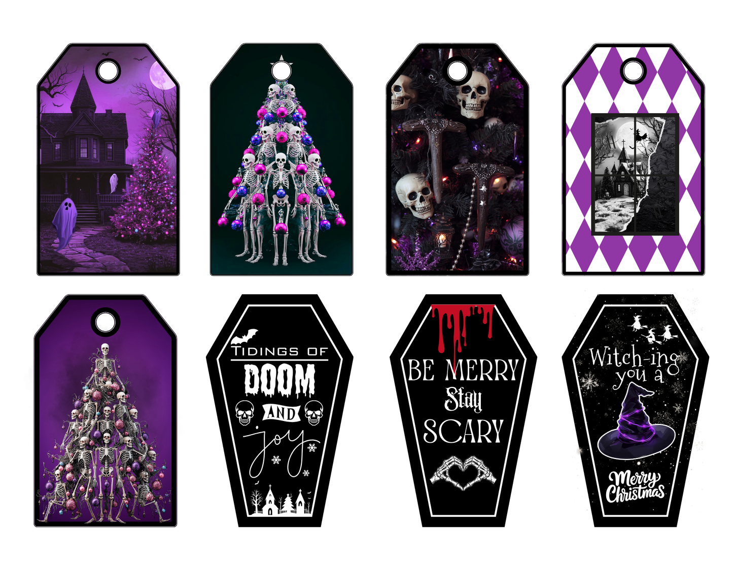 A5 Goth Printable Gift Tags