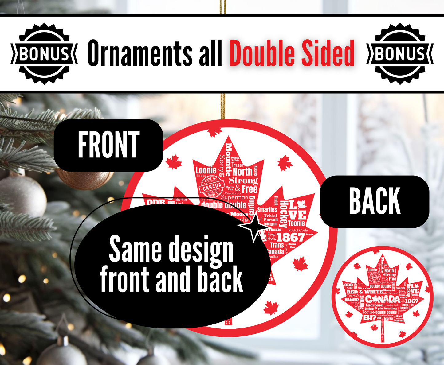 C3. Canada Ornament 3 - Canada Word Cloud