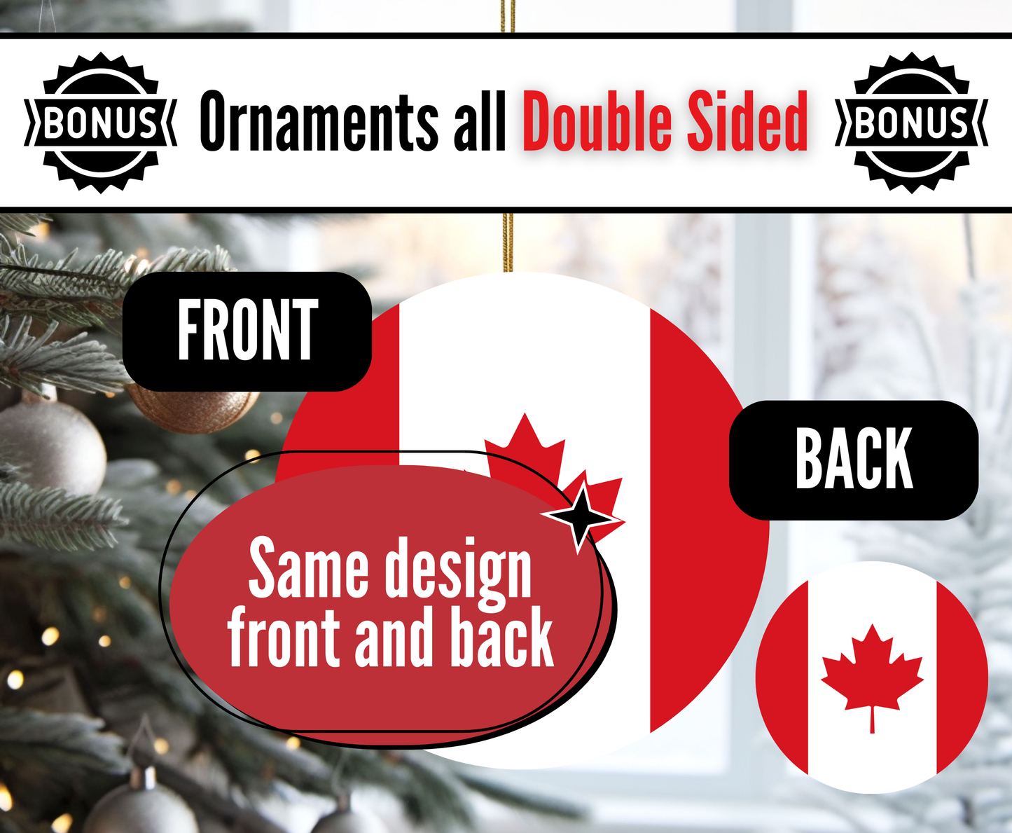 C6. Canada Ornament 6 - Canada Flag