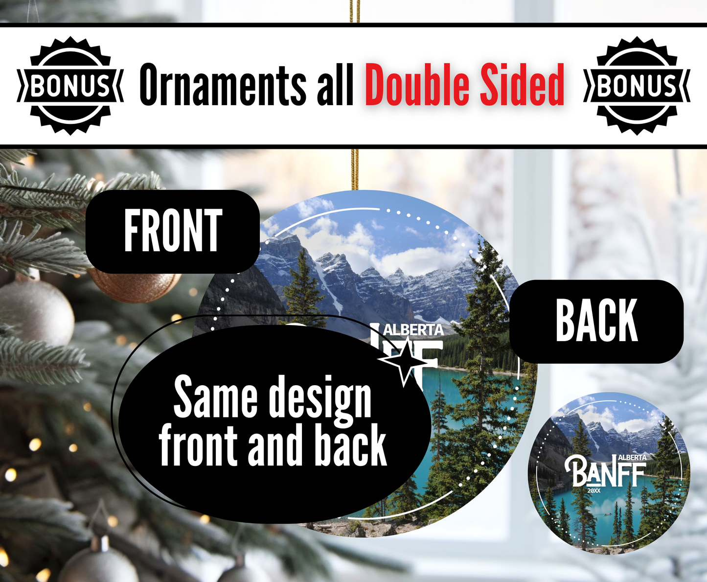 G6. City  Photo ornament - Banff or any city