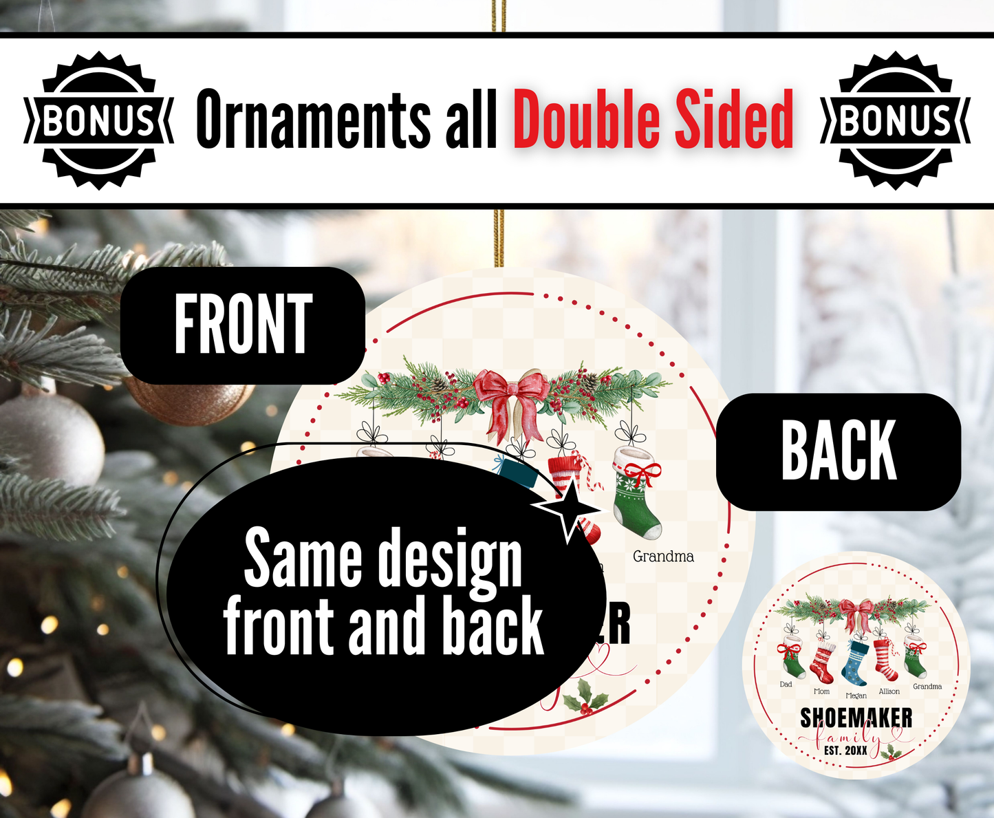 L3. Family Stocking Ornament