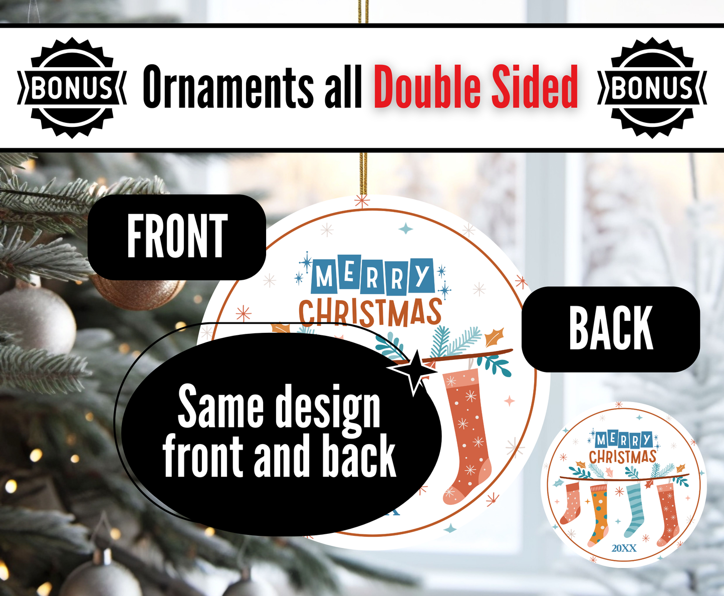 J2. Boho Stockings Ornament
