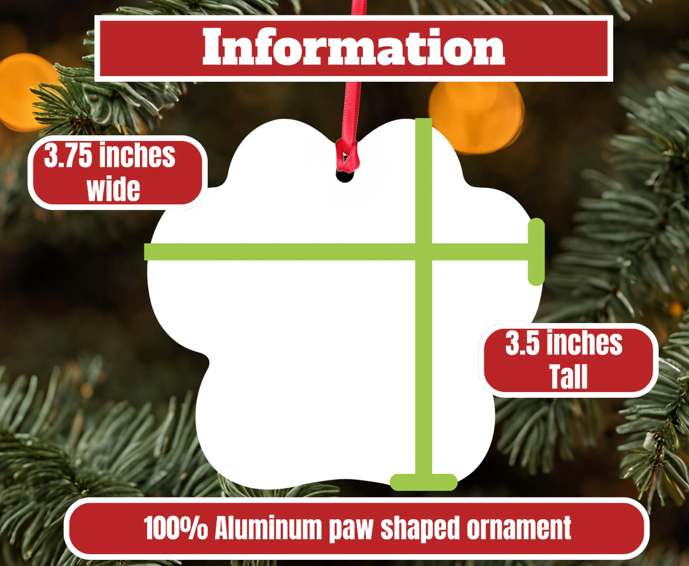 D Pet Memorial dog paw ornament - Forever loved