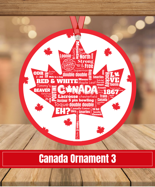 C3. Canada Ornament 3 - Canada Word Cloud